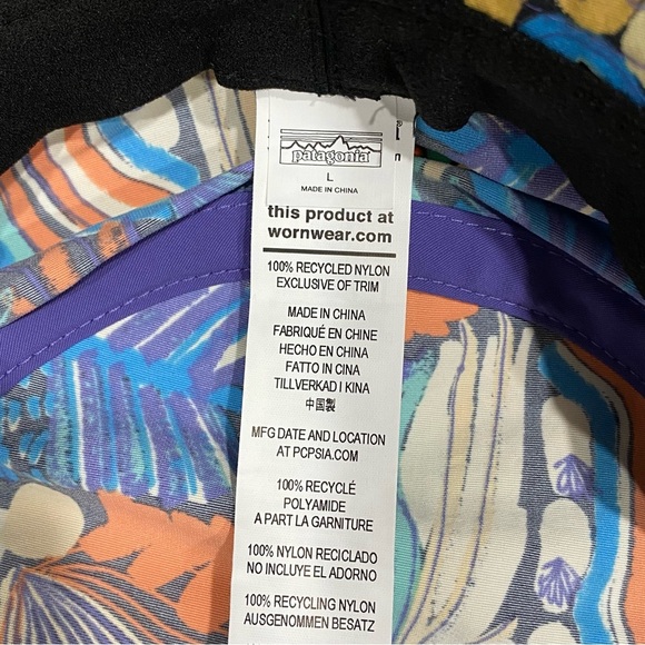 New Patagonia bucket hat floral tree colorful vacation vibe themed - Picture 5 of 6
